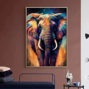 Modern Graffiti Art Elephant Canvas Mural Art Posters and Colorful Animal Mural Living Room Home Decoration Paintings