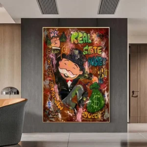 Modern Graffiti Canvas Wall Art Poster for Home Decoration
