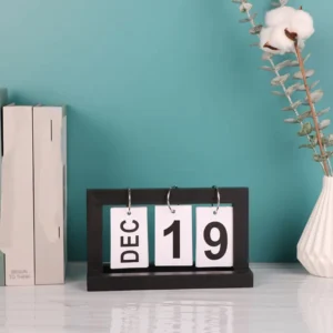 Modern Wooden Calendar Page Flipping Home Gift Decoration Desktop Desk Calendar Perpetual Calendar