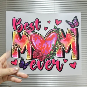 Mother’s Day Heat Transfer Washable Waterproof Durable Iron-On Garment T-Shirts Plastisol
