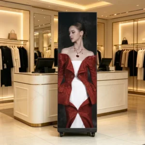 Moveable Indoor Full Color Video Wall Advertising Banner P2.5 High Brightness Digital Foldable LED Display Poster SDK 3 Year