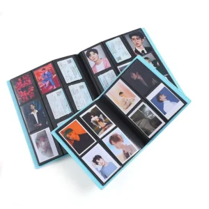 Multi-Color Plastic PVC Photo Album 9-Pocket 360-Degree Album for Instant Photos and Trading Cards