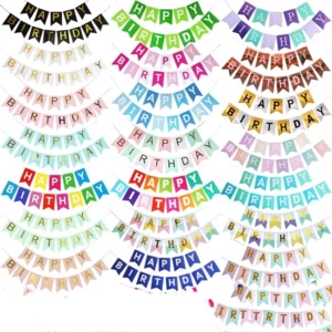 Multicolor Festival Celebration Birthday Party Banner Decorations