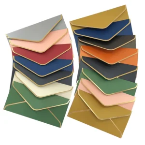 Multicolor Wedding Invitation Paper Envelope with Embossed Logo and Greeting Card