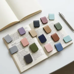Multiple Colors Magnetic Bookmark Durable PU Leather DIY Book Page Clips Creative Cute Simple Book Page Marker