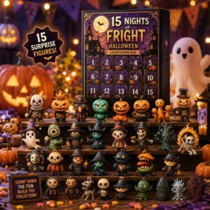 Mystery Blind Box Toy Countdown Calendar Cute Spooky Mini Figures Collectible Resin Toy Set Ages 14+