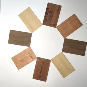 NFC/RFID Bamboo Wooden Business and Hotel Key Card with Laser Engraving and Custom Logo