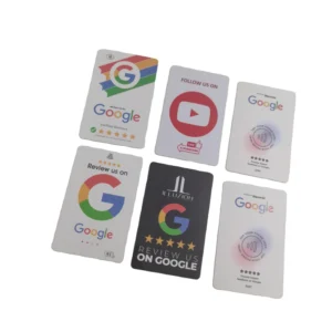 NFC Review Card Programmable PVC Tap to Review Card with NTAG213 215 Chip