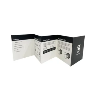 NFC Ring Card User Guide Brochure Offset Printed on Coated and Art Paper with Film Lamination 3-Folded