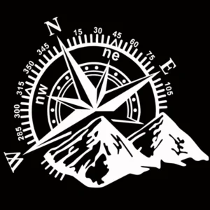 NSWE Compass Reflective 3D Vinyl Car Decal