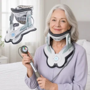 Neck and Shoulder Relaxer Cervical Traction Device Inflatable Air Stretcher for Stiff Neck Tension Relief