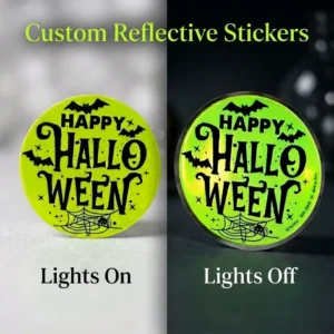 Neon Halloween Stickers Fluorescent Waterproof Decals for Bottles Laptops and Windows Bulk Trick or Treat Favors