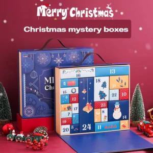 New Christmas Countdown Mystery Boxes 24 Days Blind Box Calendar Surprise Party Favors Gift Box