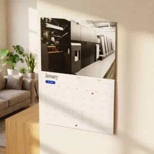 New Custom Wall Calendar Printing Hole Saddle Stitch Binding Personalized Size Design Factory