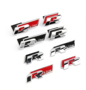 New Design Metal R Line Emblem Logo Body Sticker for Car Rear and Grille