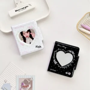 New Design Rose Wreath Heart Window 1 Pocket 3 Inch PVC K-Pop Card Collect Book Custom Print Portable Mini Photocard Album