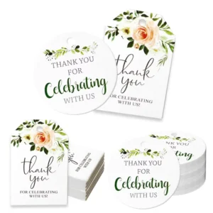 New Eco Friendly White Art Paper Promotion Wedding Thank You Return Gift Card Tag Pendant Decorative Card Label Rectangular Cold