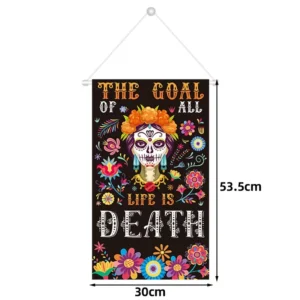 New Mexican Day of the Dead Party Decor Hanging Wall Background Banner Skeleton Decoration