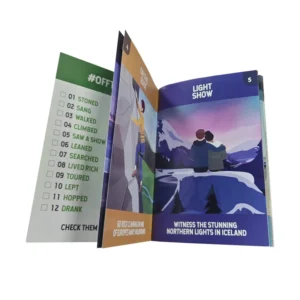 New Saddle Stitch Bifold 4 Page Coated Paper UV Printed Brochure Catalogue Flower Plant Seed Instruction Manuals Varnished