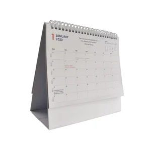 New Year 300gsm Specialty Paper Table Calendar with Custom Logos