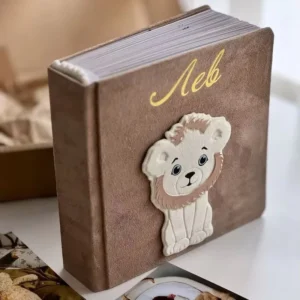 Newborn Baby Keepsake Gift Box Set with Magnetic Closure, Photo Frame, and Album