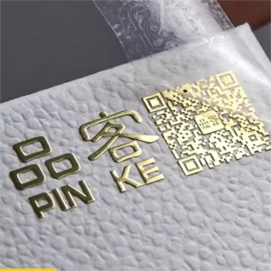 Nickel 3D Transfer Embossed Label UV Gold Metallic Vinyl Electroforming Foil Metal Logo Sticker