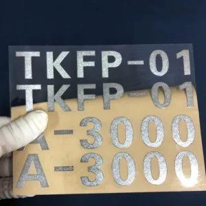 Nickel Metal Letter Logo Label Thin Electroplated Gold Chrome Transfer Printing Sticker