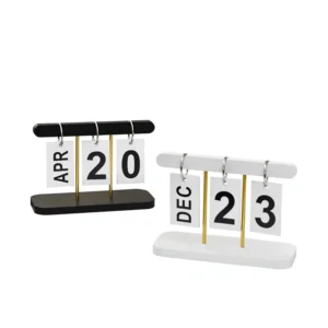 Nordic Style Plastic Page-Turning Desk Calendar Home Office Decor