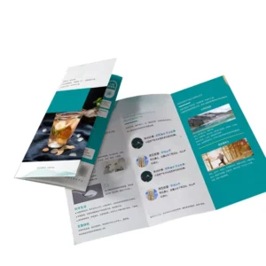 OEM A4 Brochure and A5 Flyer Color Printing Catalogue Perfect Binding Folded Leaflet