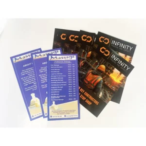 OEM Custom A4 A5 A6 Tri-Fold Leaflets and Booklets, Coated Paper, Film Lamination