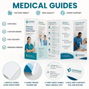 OEM Custom Catalog Flyers Printing Service Tri Fold Flyer Folding Leaflet Brochure Postcard Made From Cardboard