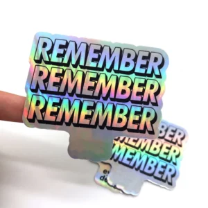 OEM Custom Holographic Irregular Die-Cut Waterproof Rainbow Laser Vinyl Stickers for Laptop and Water Bottle Decor