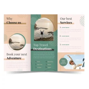 OEM Custom Logo Coated Paper Trifold Brochure, Promotional Flyer Printing for Business Marketing
