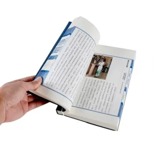 OEM Custom Offset Printed Copperplate Paper Saddle Stitched Folding Ancient Thread Bound Brochure Printing