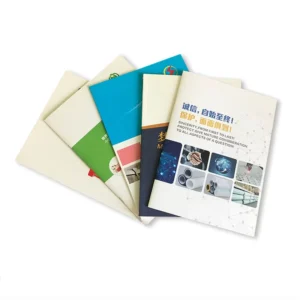 OEM Custom Printed Coated Paper Brochure Full Color Corporate Catalog Saddle Stitch Binding