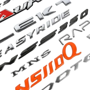 OEM Custom Self-Adhesive Motorcycle 3D Letters Waterproof Soft PVC Car Chrome Emblem Badge Stickers