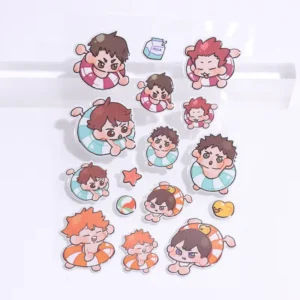 OEM Kawaii Chibi Anime Custom Full-Color Die-Cut Vinyl Sticker Sheet