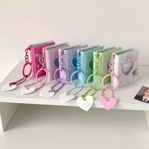 OEM Logo Mini 2-Inch Keychain Pendant Album Girl’s Love Head Poster Storage Album ID Photo Card Album