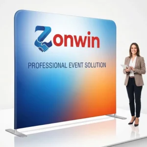 OEM ODM Custom 10x8ft Portable Pillow Background Trade Show Tension Fabric EZ Tube Display Banner