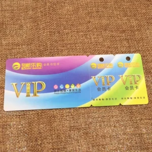 OEM ODM Customized Plastic Irregular Shape Printed Magnetic Business VIP Membership Warranty Cards Punch Hole QR Code