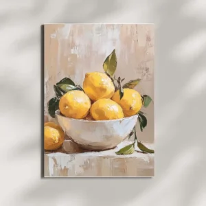 OEM ODM Service Lemon Canvas Painting Sorrento Lemon Art Print Rustic Kitchen Wall Art Decor Print Posters