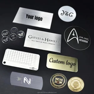 OEM Rectangular Aluminum Metal Printing and Hot Stamping Blanks, Custom Colors, Barcode