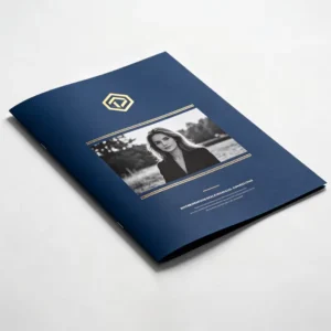 OEM Saddle-Stitched Film-Laminated Full-Color Brochure Printing Service