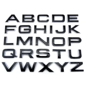 OEM Service China Supplier 3D Chrome Car Bonnet Letters and Numbers Sticker
