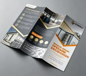 OEM Tri-Fold Brochure Printing, Saddle-Stitched Binding, Waterproof Wear-Resistant Lamination, Corporate Marketing Booklet