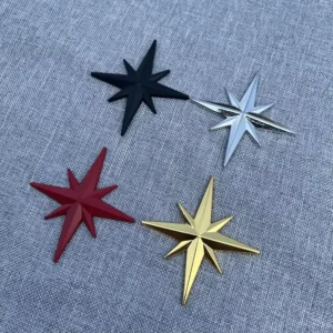 Octagonal Star Compass Car Trunk Emblem Badge Decal Sticker Anti-Scratch Bumper Sticker