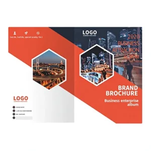 Offset-Printed Copper Paper Brochure and Corporate Catalog with Foldable Pages