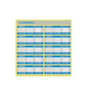 Oil-Proof Waterproof Train Brake System Temperature-Test Sticker Irreversible Color-Change Heat Indicator Label