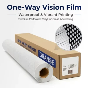 One Way Vision Film 70/30 Perforated Window Sticker Self Adhesive PVC Vinyl Roll for Shop Front Glass Advertising