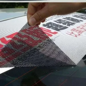 One Way Vision Removable Vinyl Transparent Window Decorative Sticker Perforated UV Printed Waterproof Home Decoration